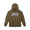Brown hoody with college logo
