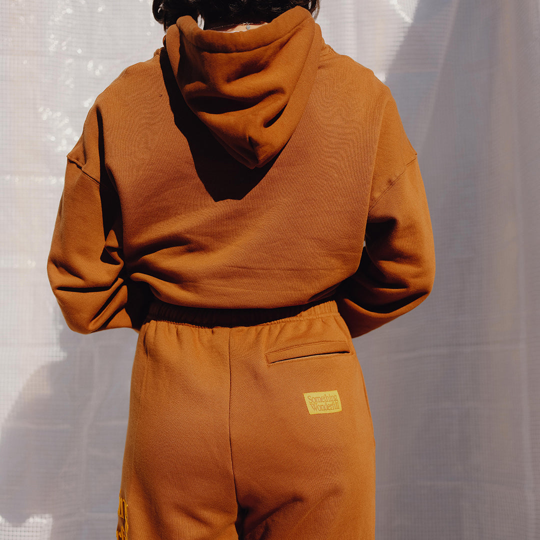 French Terry Logo Sweatpant - Brown